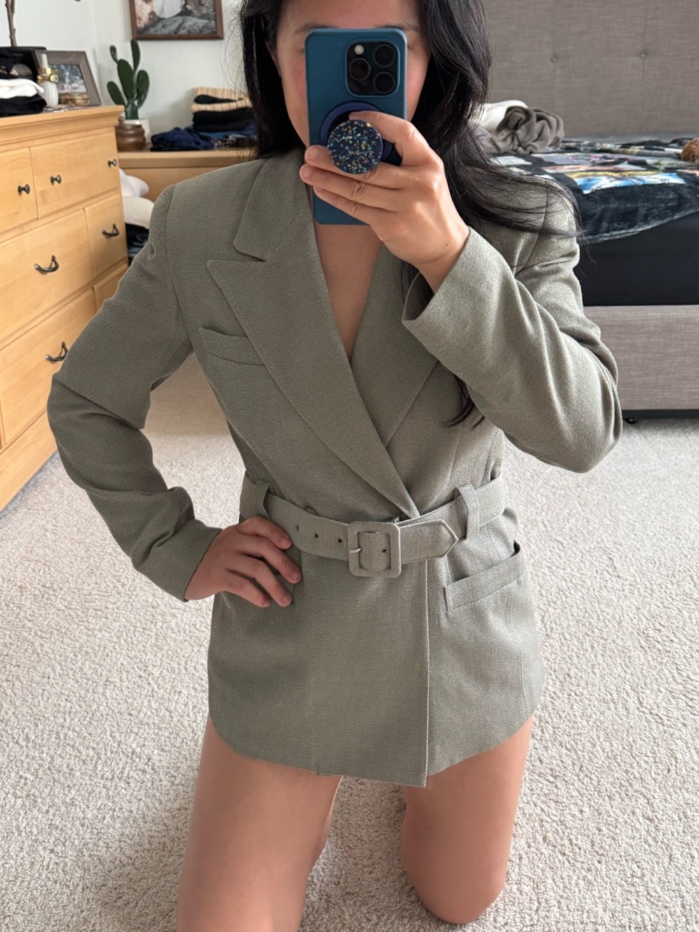 Vintage David N. Luxury Wool Blend Blazer Top Dress (small) - Picture 6 of 15